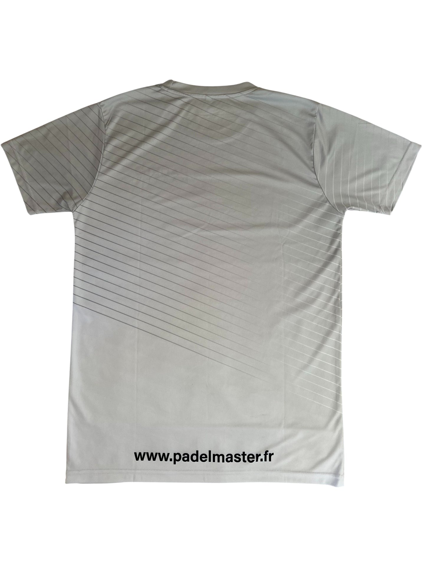 T-SHIRT GRIS & BLANC - LOGO PADEL MASTER 2025