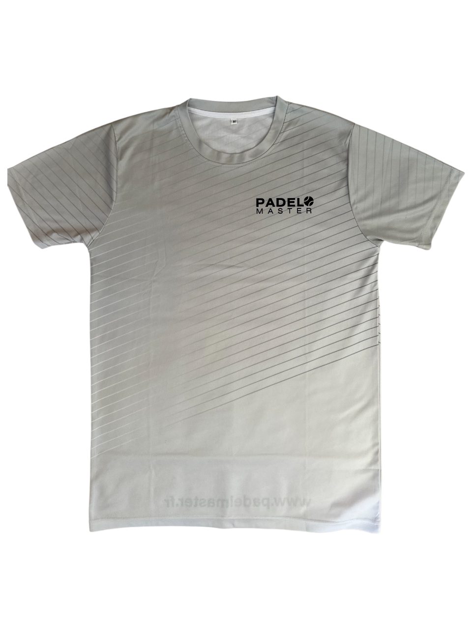 T-SHIRT GRIS & BLANC - LOGO PADEL MASTER 2025